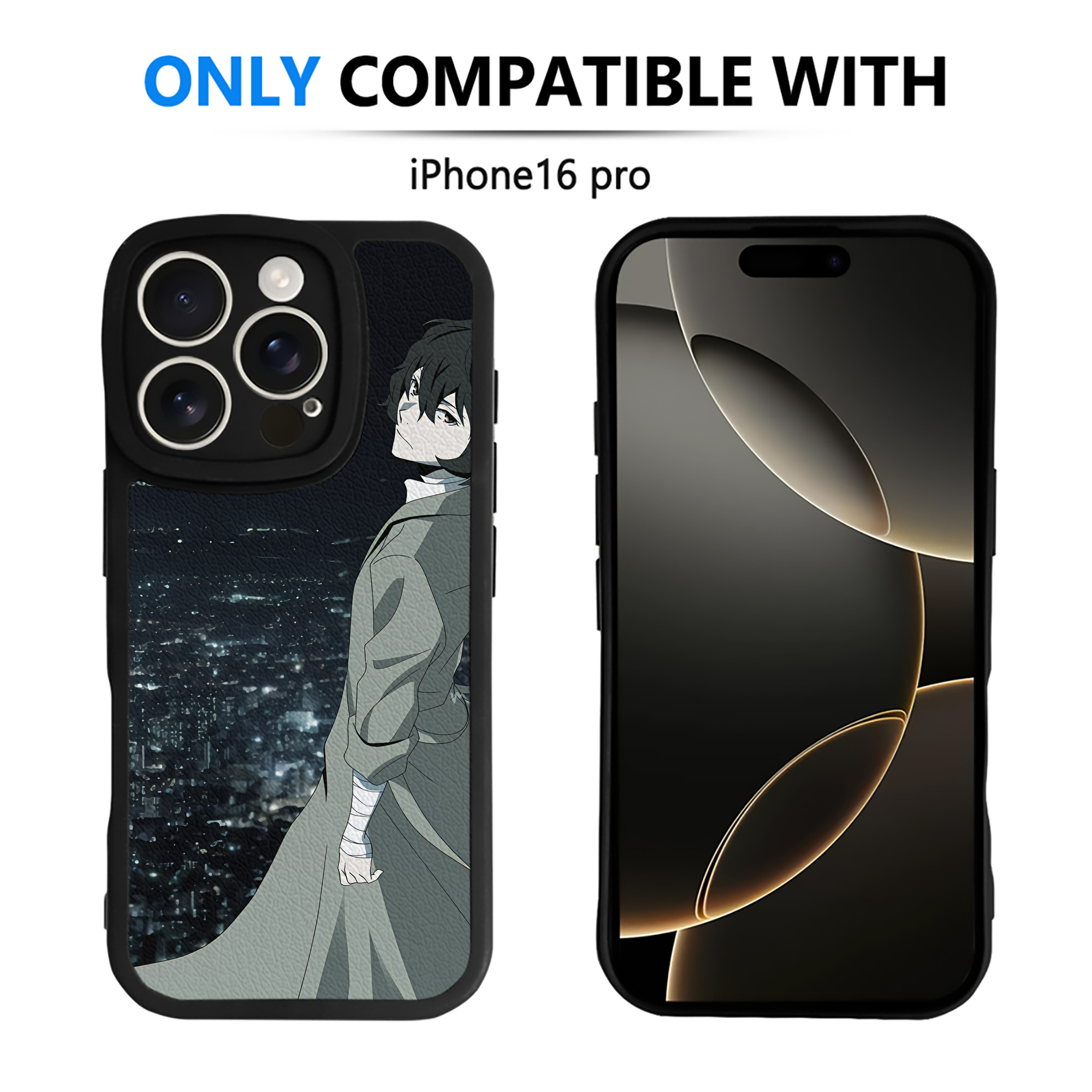 （画像用） 文豪ストレイドッグス Bungo Stray Dogs 【iPhone 16シリーズ対応】シリコンスマホケース（レザー調） 材質：シリコン